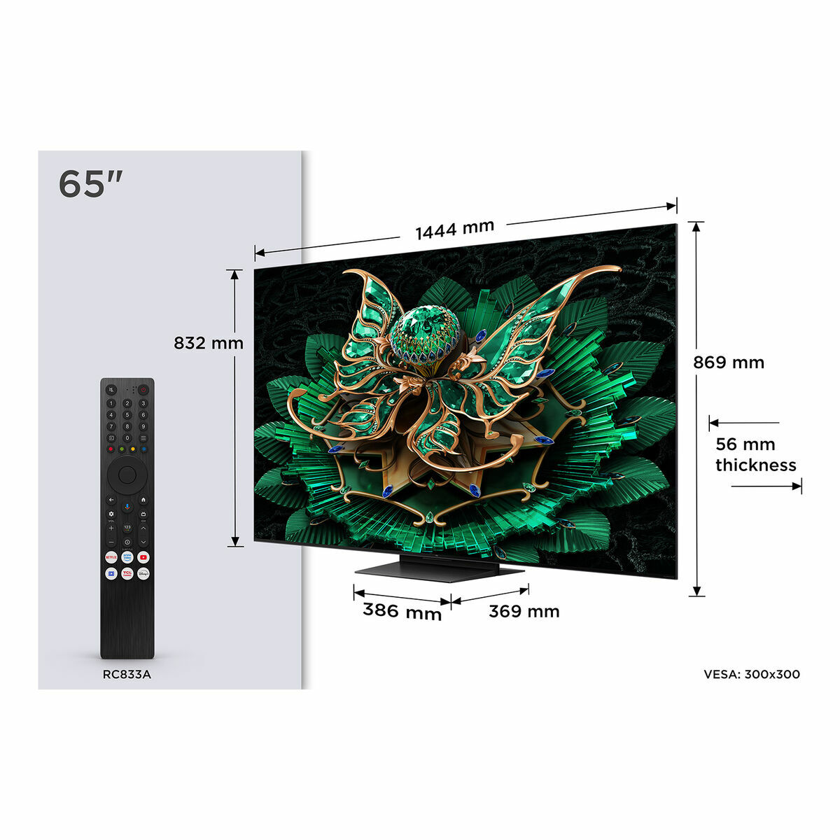 Smart TV TCL 65C7K 65" 4K Ultra HD HDR QD Mini LED - 3