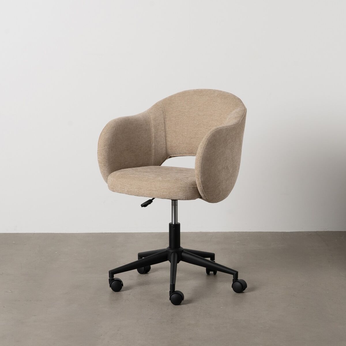 Kontorsstol Svart Beige 56 x 56 x 85 cm - 2