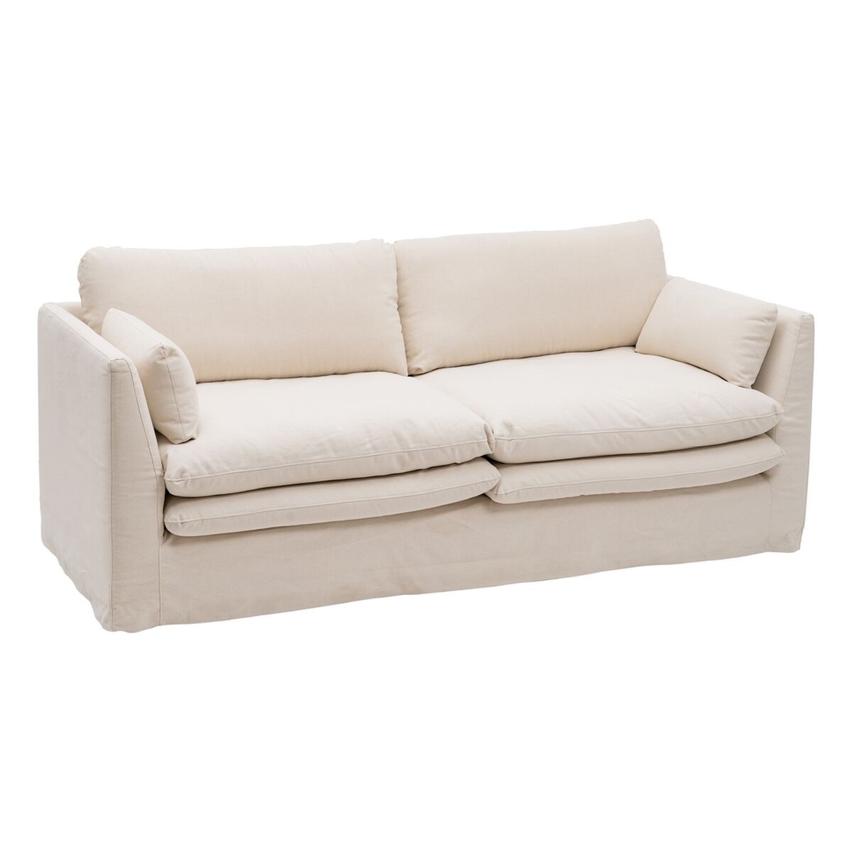 3-mans soffa Beige Viskos 224 x 100 x 94 cm