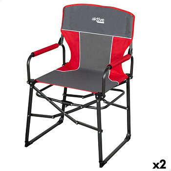 Hopfällbar campingstol Aktive 54 x 92 x 49 cm (2 antal)