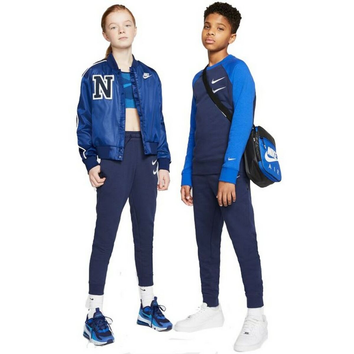 Nederdel träningsoverall för barn Nike Swoosh Mörkblå - 2