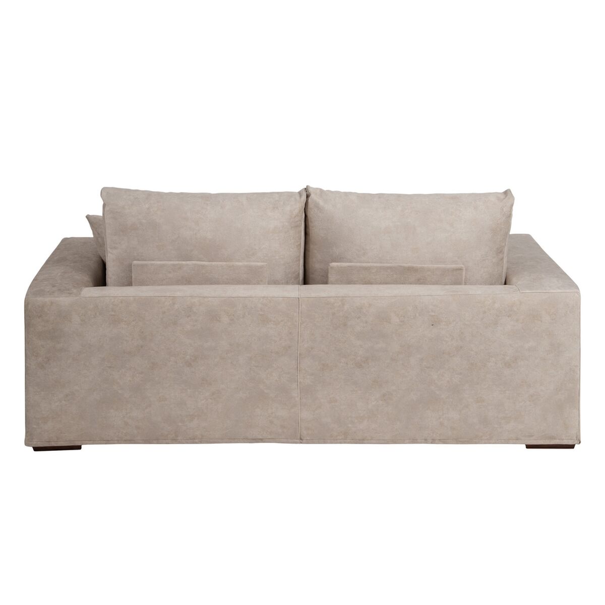Soffa Beige Fibrer furuträ Skumgummi 206 x 88 x 100 cm - 4