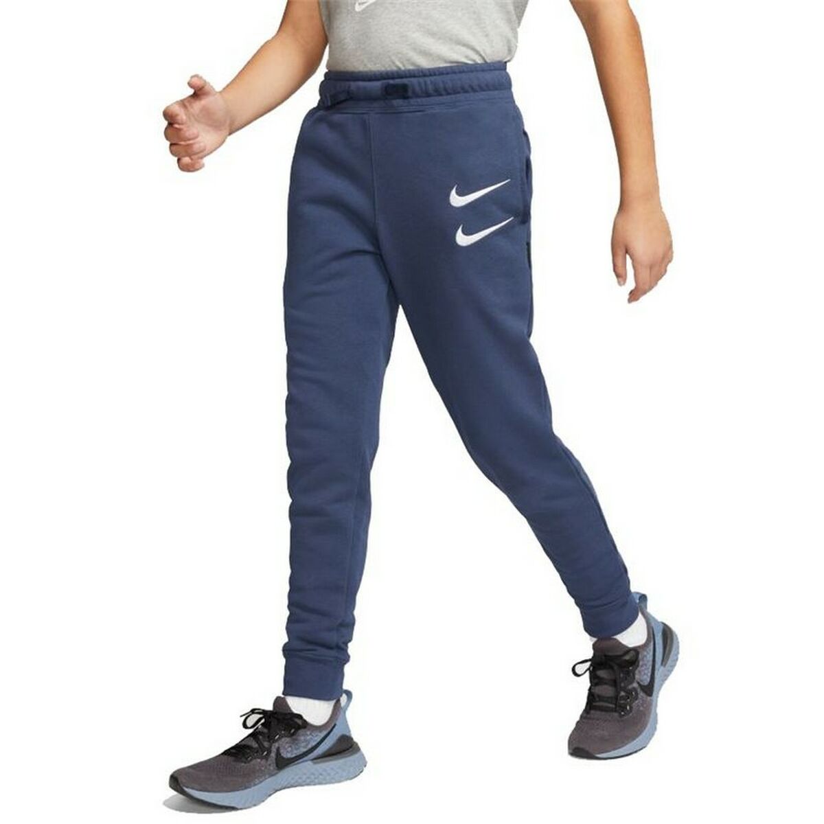 Nederdel träningsoverall för barn Nike Swoosh Mörkblå - 8