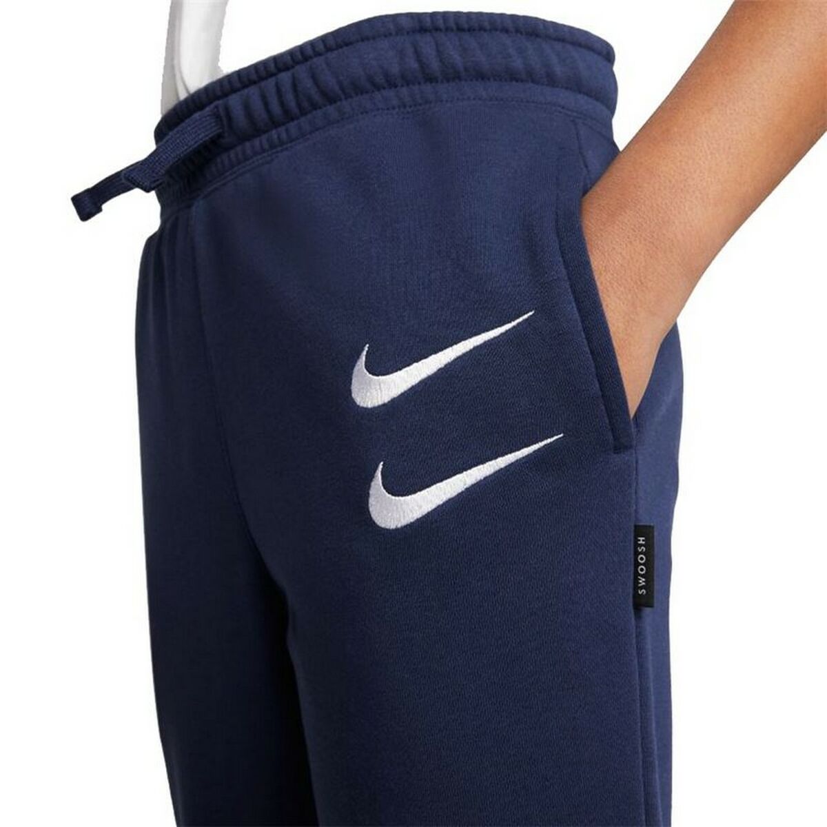 Nederdel träningsoverall för barn Nike Swoosh Mörkblå - 4