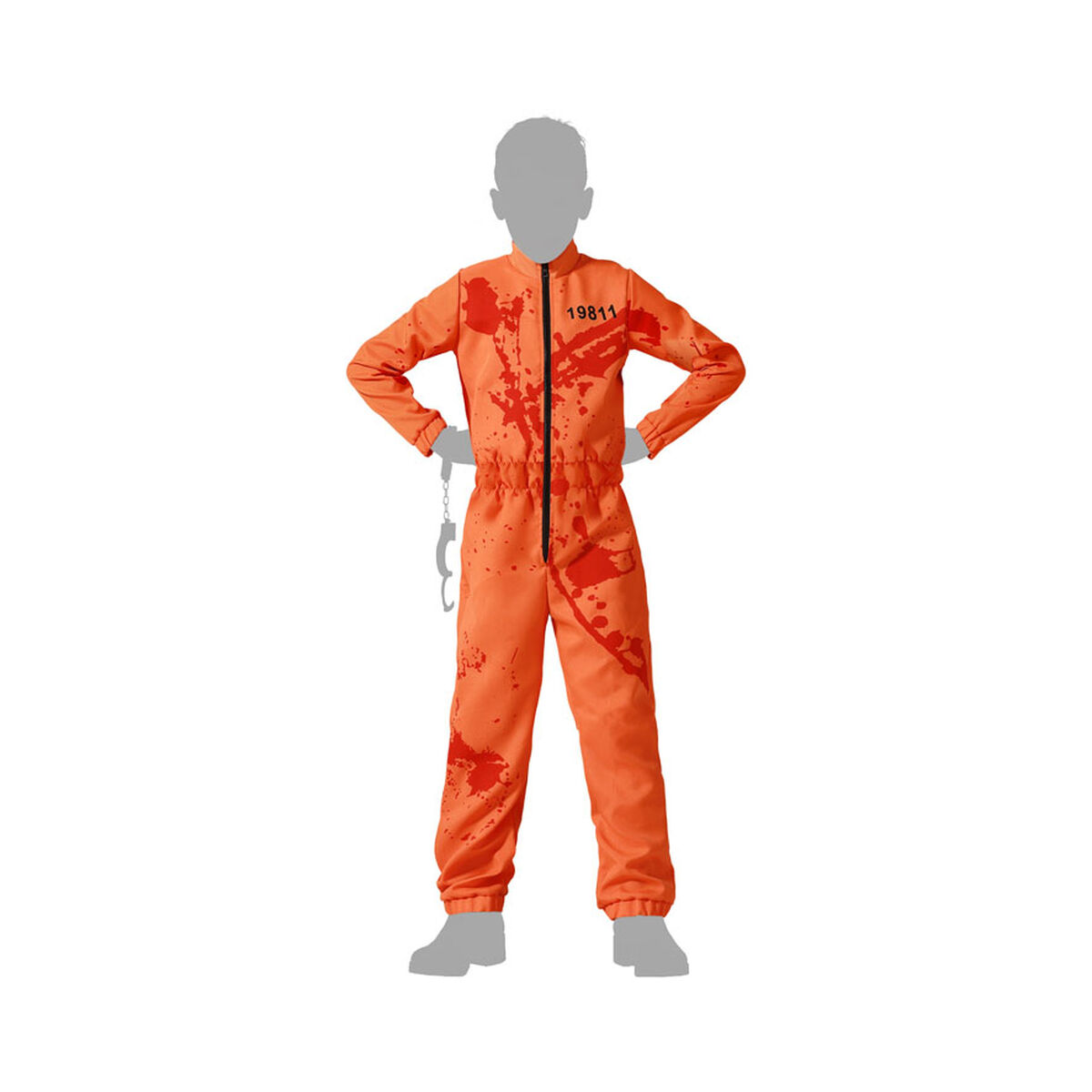 Maskeraddräkt vuxna Fånge Barn Blodig - 2