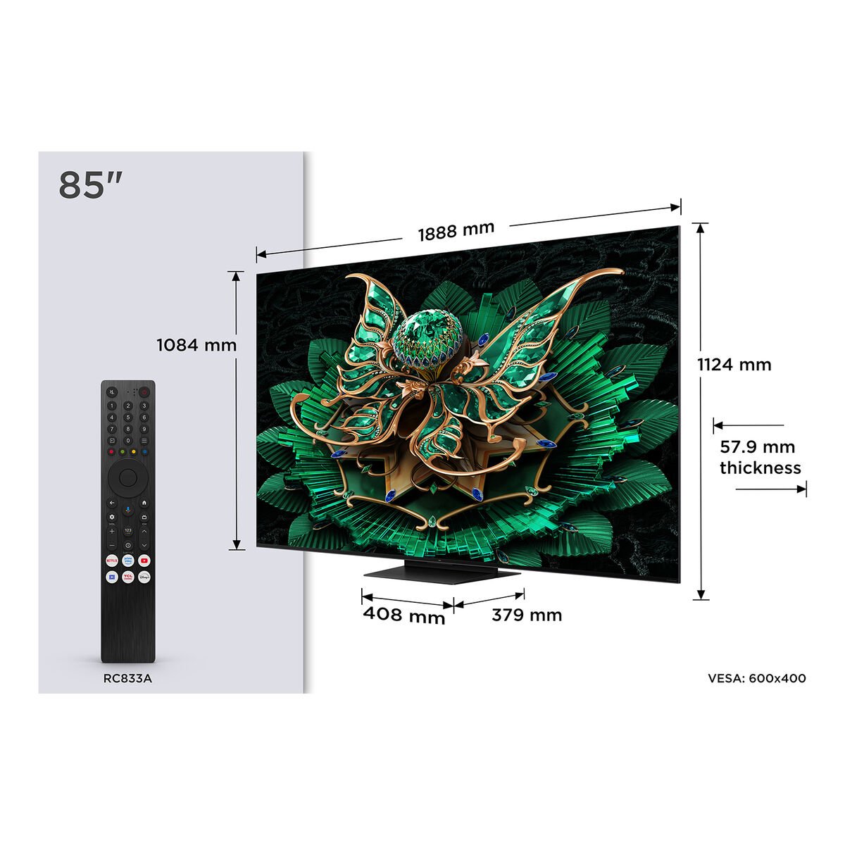 Smart TV TCL 85C7K 85" 4K Ultra HD HDR QD Mini LED - 2