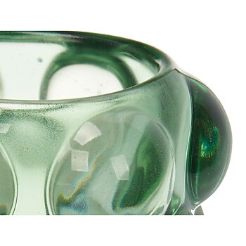 Ljusstakar Gift Decor Grön Glas 8,4 x 9 x 8,4 cm Mikro-pärlor (12 antal)
