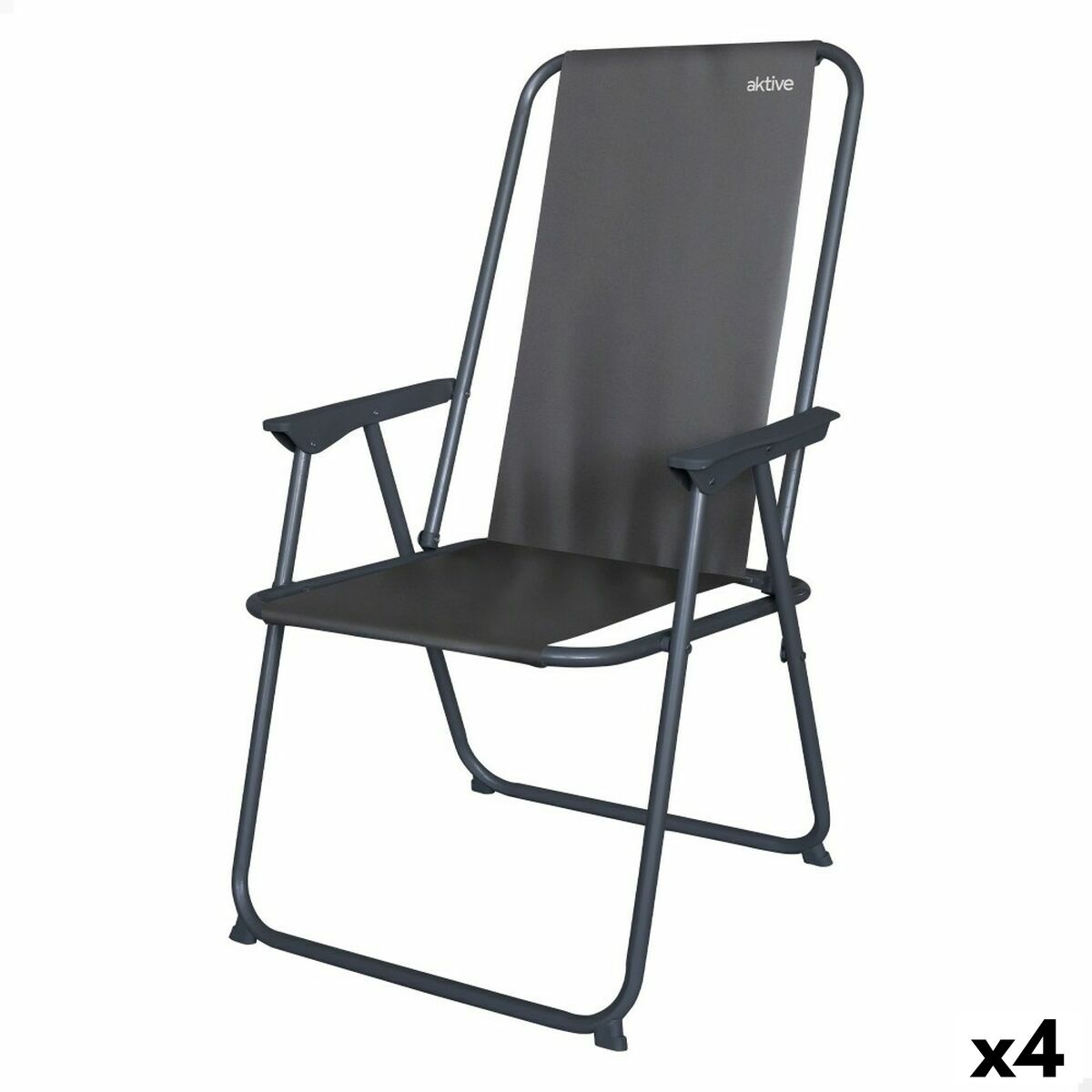Hopfällbar campingstol Aktive 44 x 88 x 44 cm (4 antal) - 3