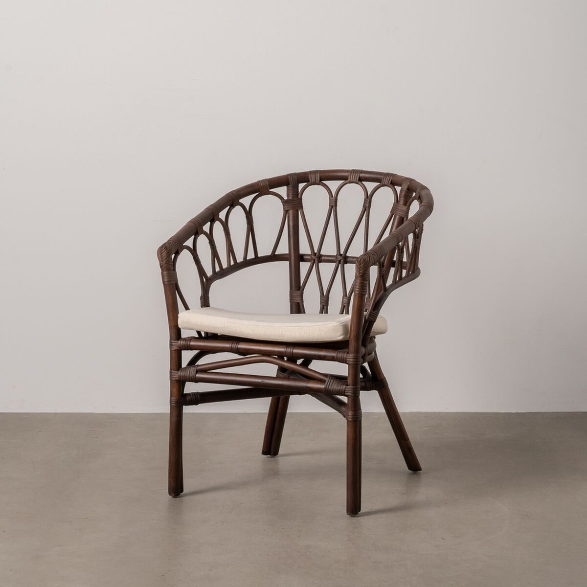 Matsalsstol Vit Brun Rattan 58 x 59 x 78 cm - 2