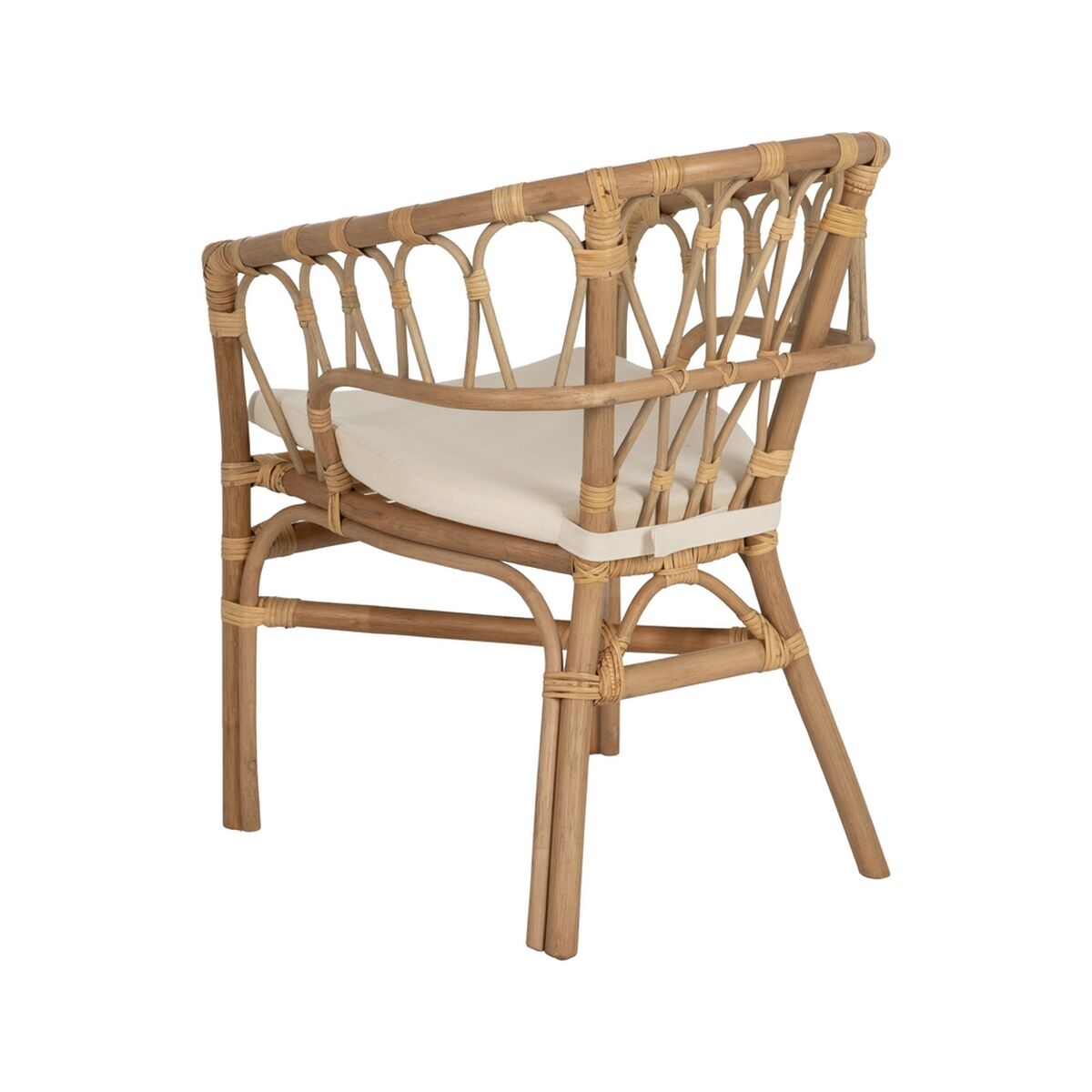 Matsalsstol Vit Honung Rattan 58 x 59 x 78 cm - 4