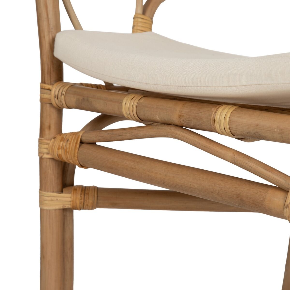 Matsalsstol Vit Honung Rattan 58 x 59 x 78 cm - 8