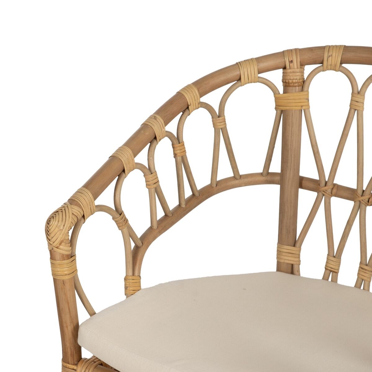 Matsalsstol Vit Honung Rattan 58 x 59 x 78 cm - 6