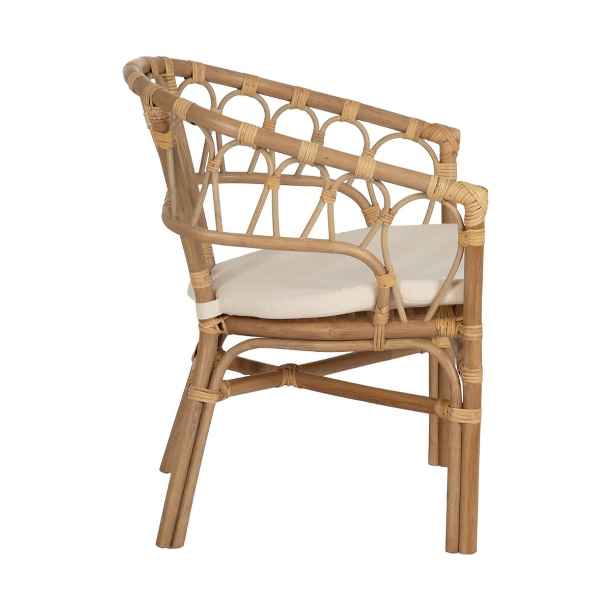 Matsalsstol Vit Honung Rattan 58 x 59 x 78 cm - 3