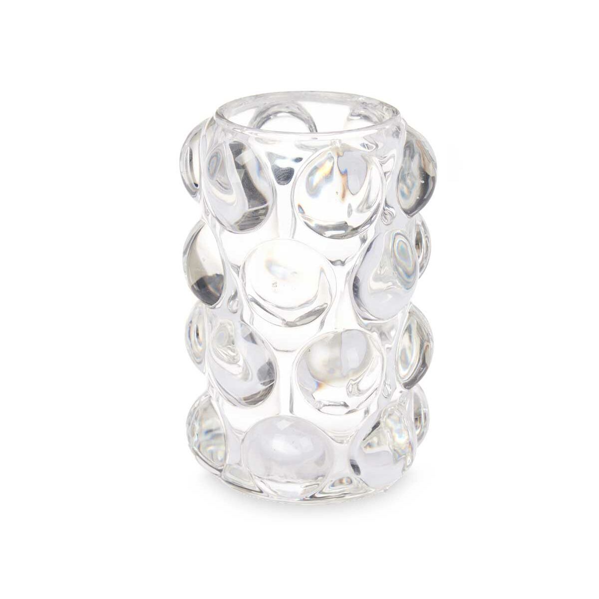 Ljusstakar Gift Decor Transparent Glas 8,4 x 12,5 x 8,4 cm Mikro-pärlor (12 antal) - 4