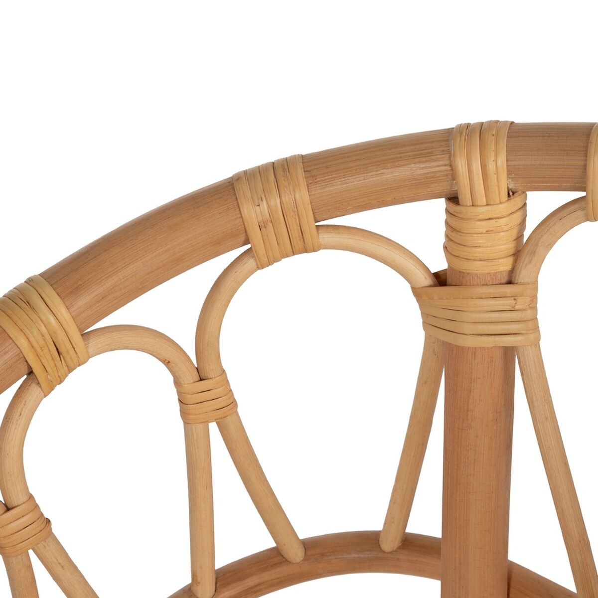 Matsalsstol Vit Naturell Rattan 58 x 59 x 78 cm - 7