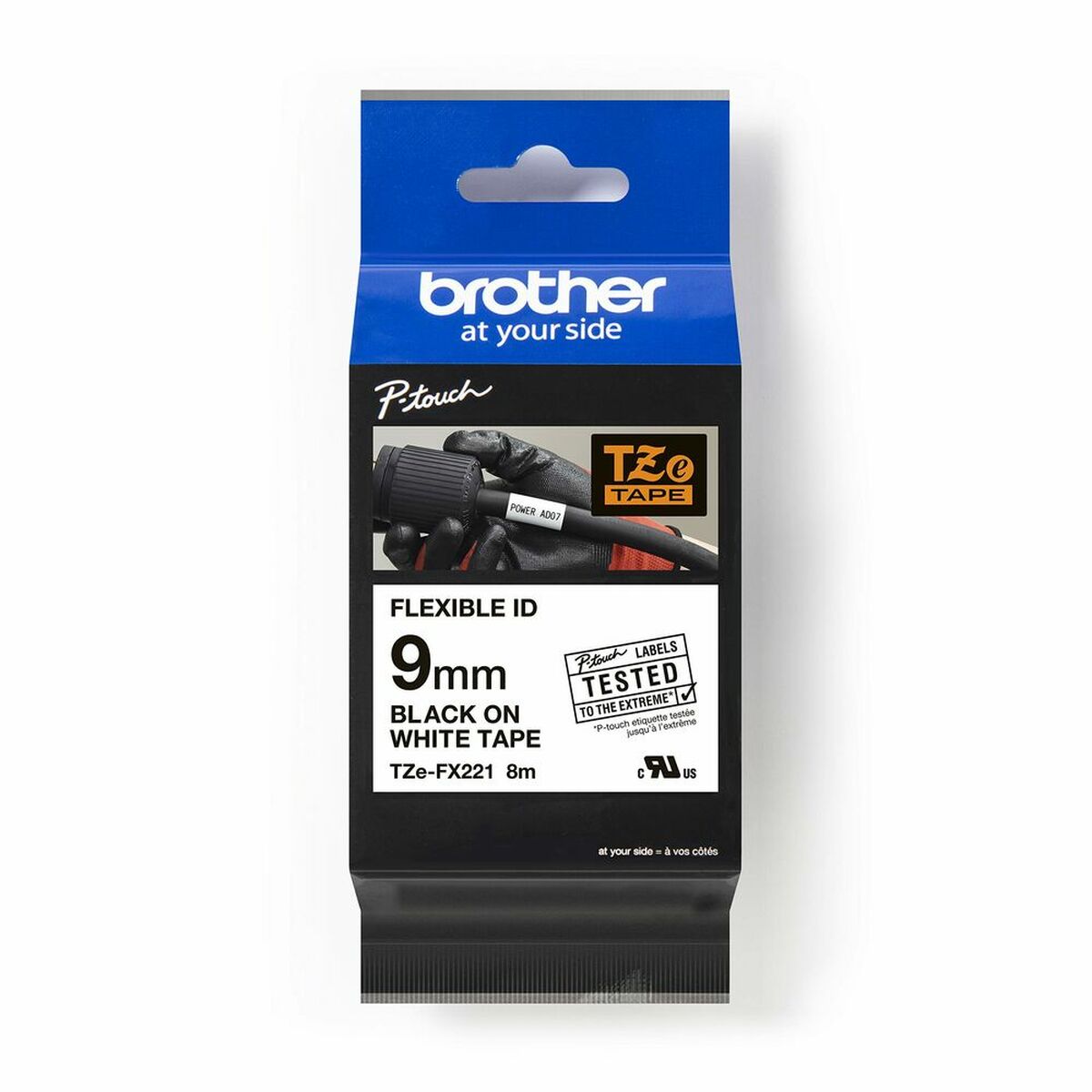Flexibelt band Brother TZEFX221 (9 mm x 8 m) - 2
