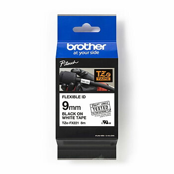 Flexibelt band Brother TZEFX221 (9 mm x 8 m)