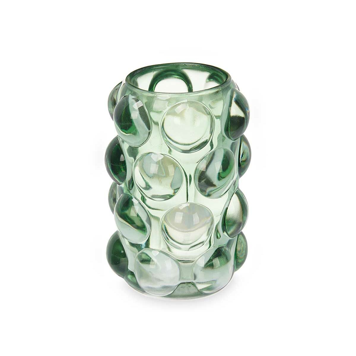 Ljusstakar Gift Decor Grön Glas 8,4 x 12,5 x 8,4 cm Mikro-pärlor (12 antal) - 4