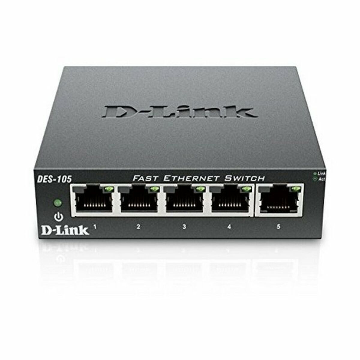 Skrivbords omkopplare D-Link DES-105/E LAN - 2