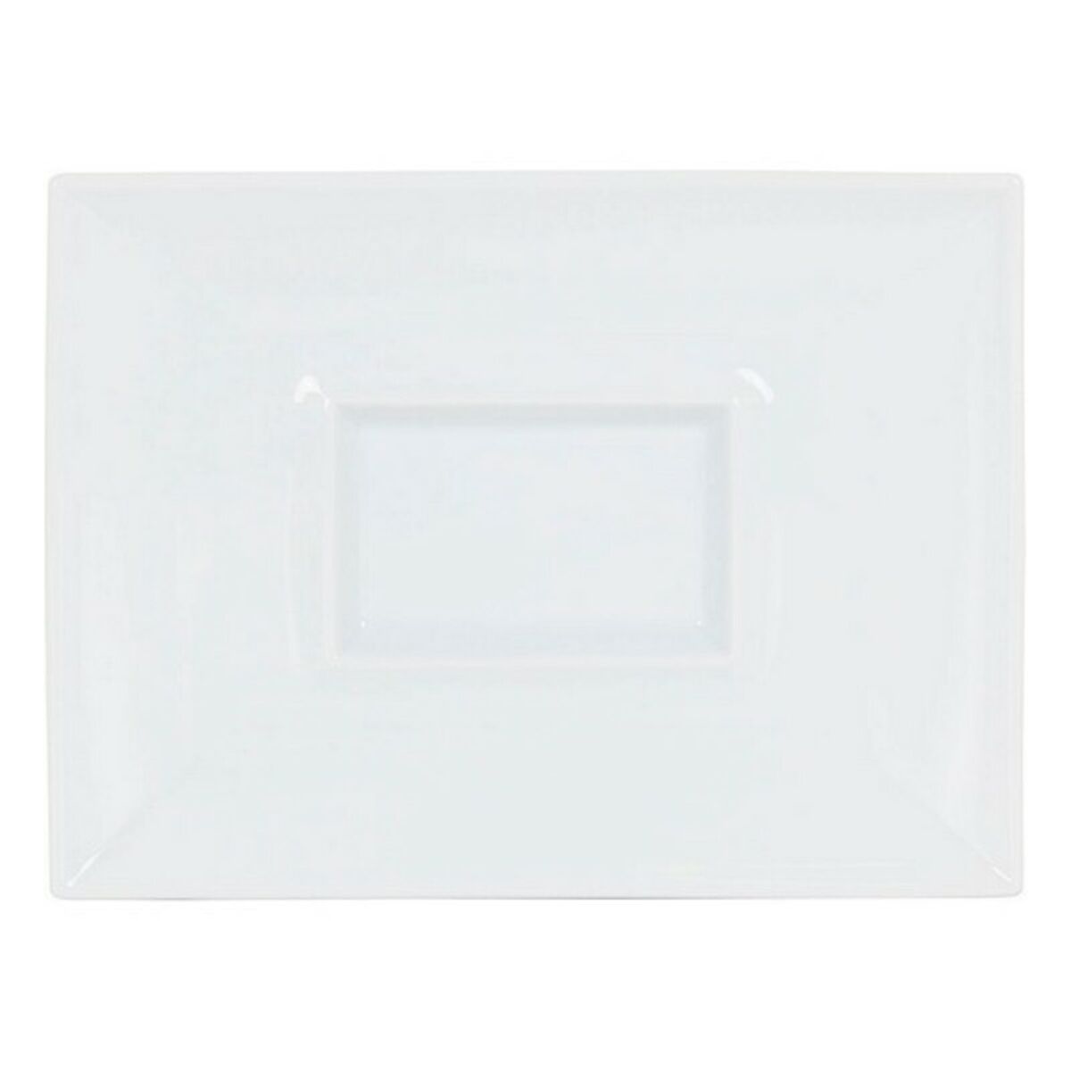 Platt skål Inde Gourmet Porslin Vit 29,5 x 22 x 3 cm - 3