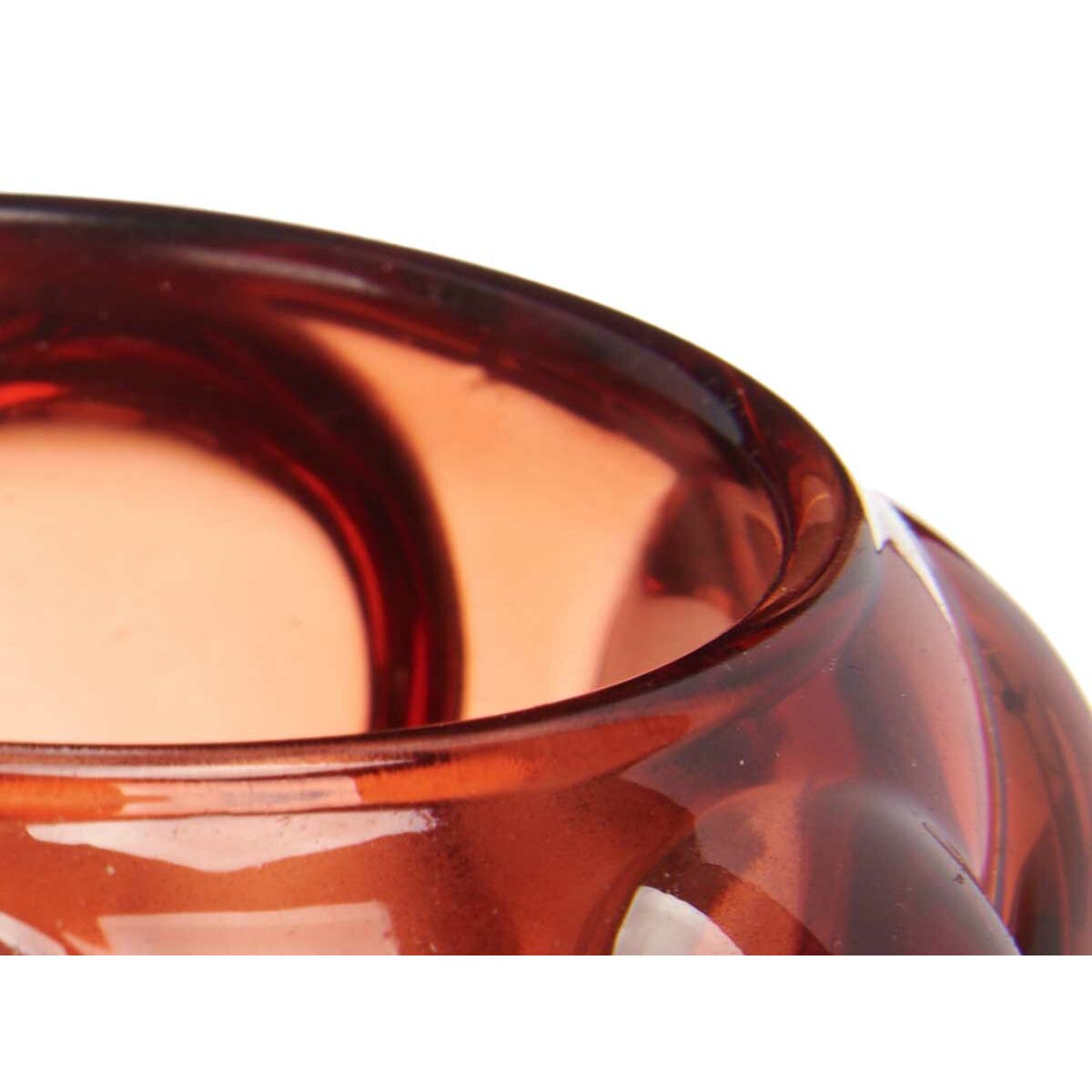 Ljusstakar Gift Decor Orange Takpanna Glas 8,4 x 12,5 x 8,4 cm Mikro-pärlor (12 antal) - 2