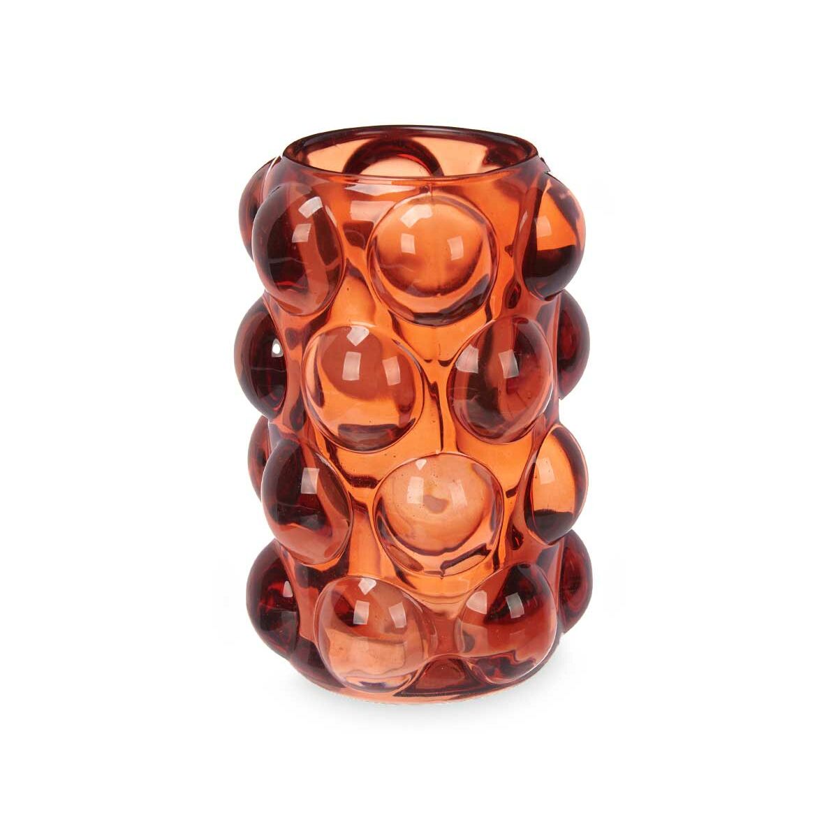 Ljusstakar Gift Decor Orange Takpanna Glas 8,4 x 12,5 x 8,4 cm Mikro-pärlor (12 antal) - 4