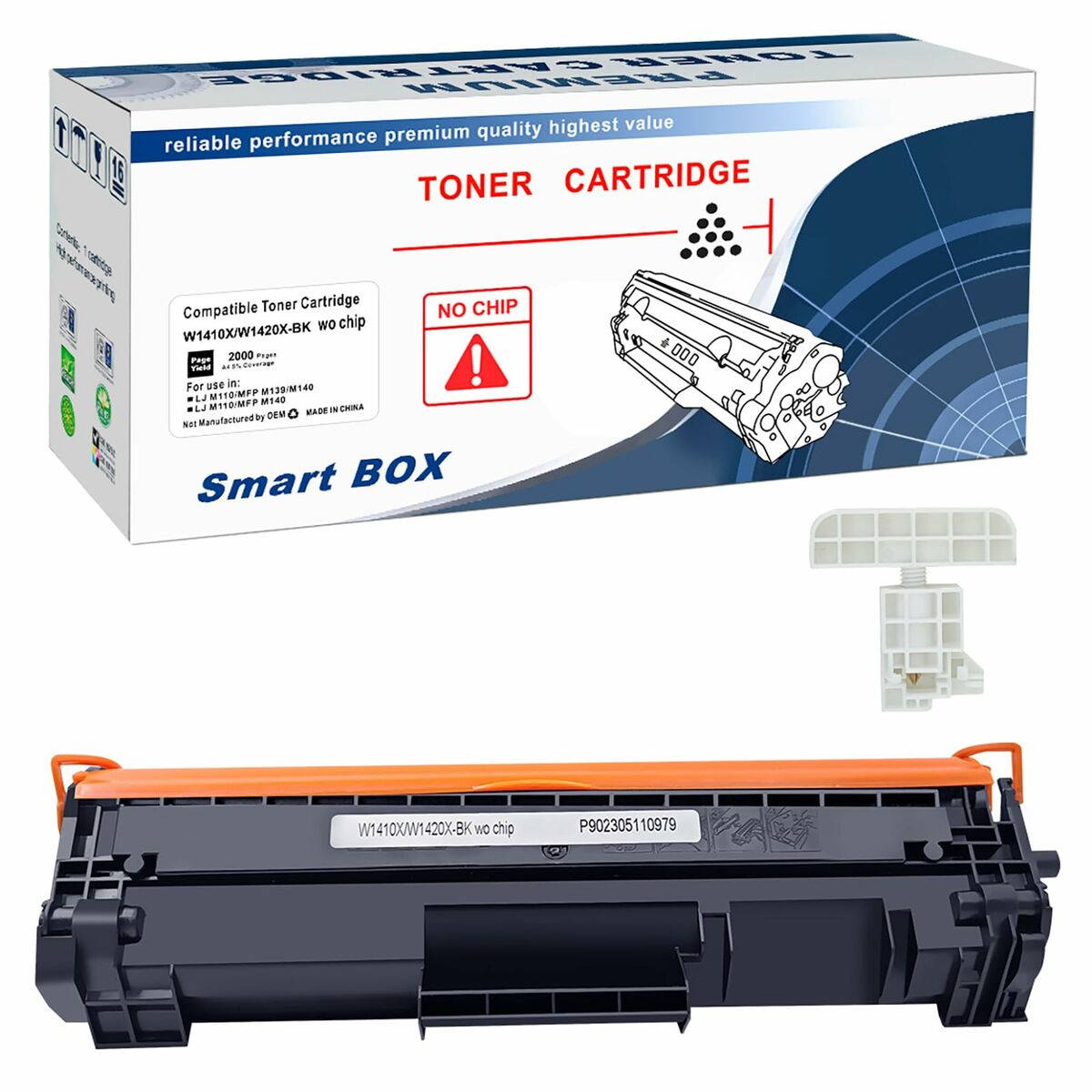 Toner W1420X-BK Svart (Renoverade A) - 2