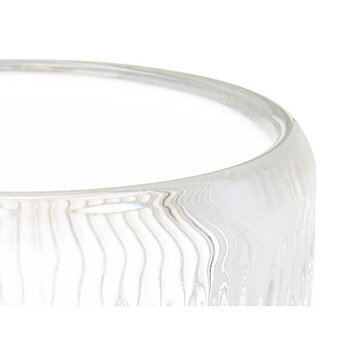 Ljusstakar Gift Decor Transparent Glas 9 x 9,5 x 9 cm Ränder (12 antal)