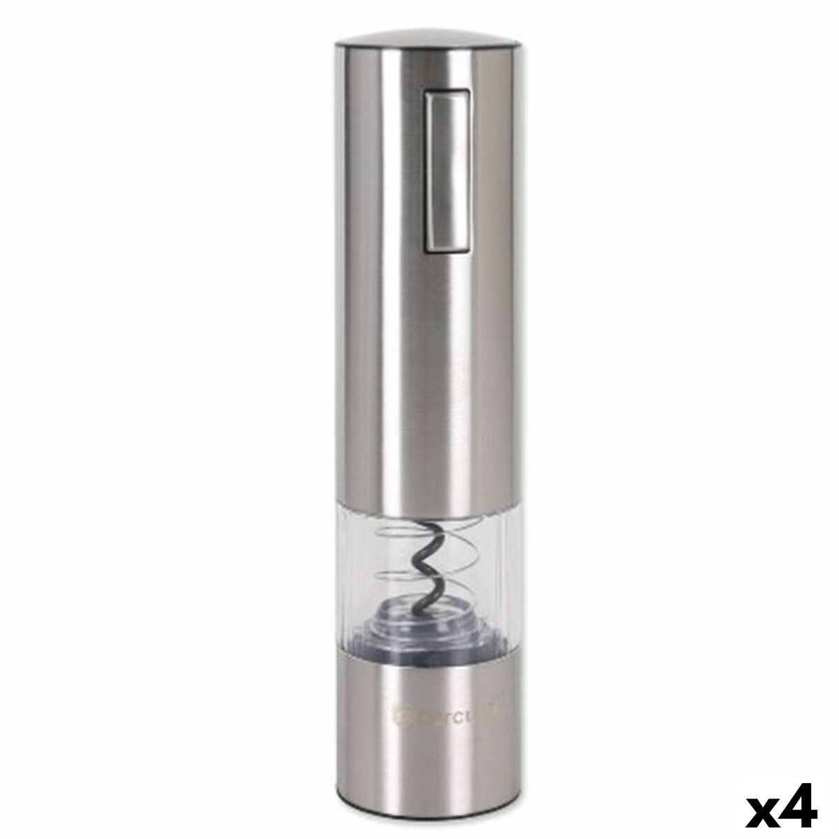 Elektrisk korkskruv Percutti Silvrig Stål 9 x 10,7 x 32,1 cm (4 antal)