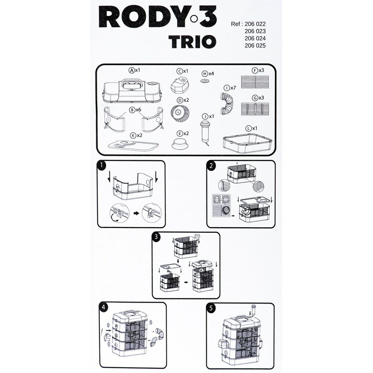 Bur Zolux Rody3 Metall Plast 41 x 36 x 27 cm (1 Delar) - 2