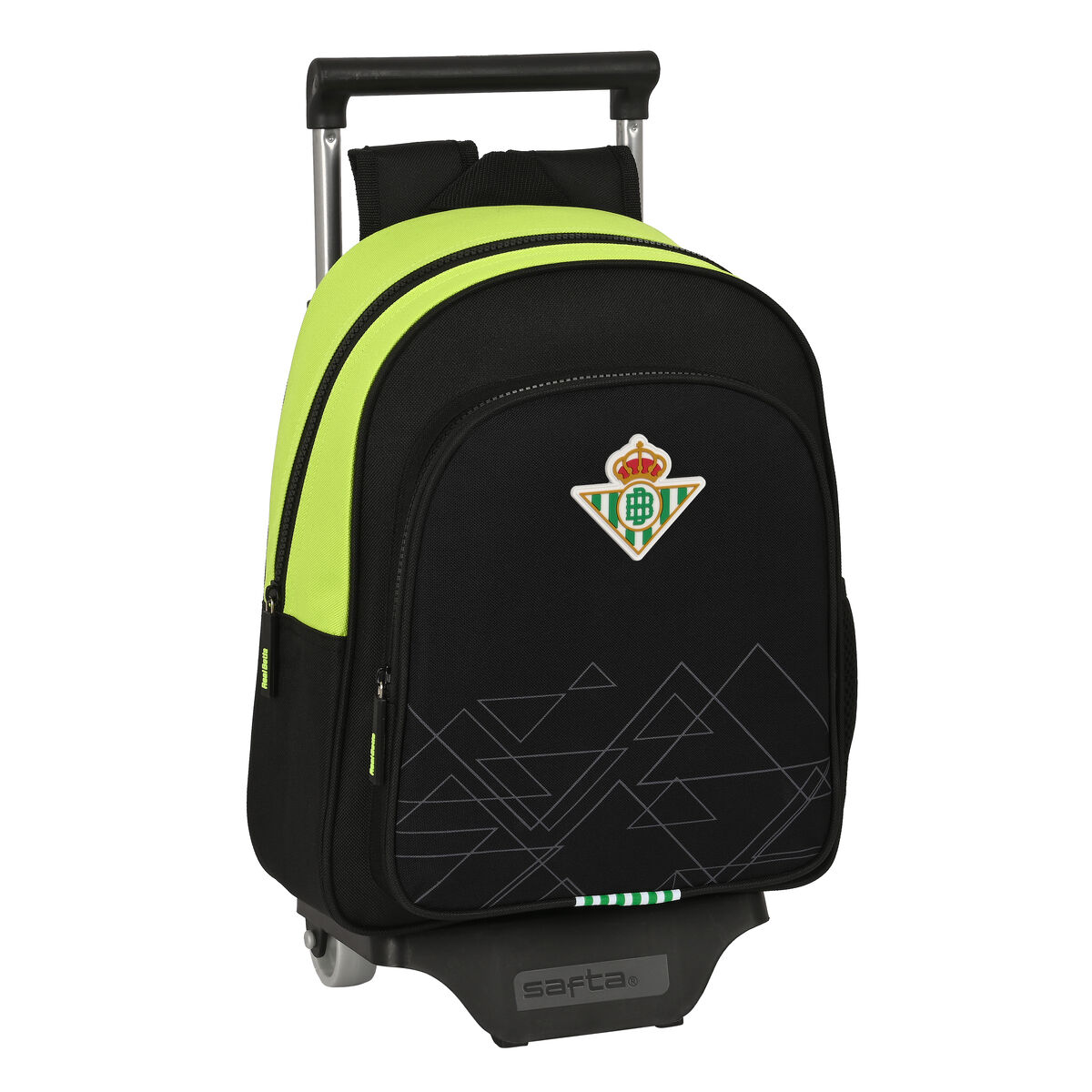 Skolväska med hjul Real Betis Balompié Svart Lime 28 x 34 x 10 cm - 3