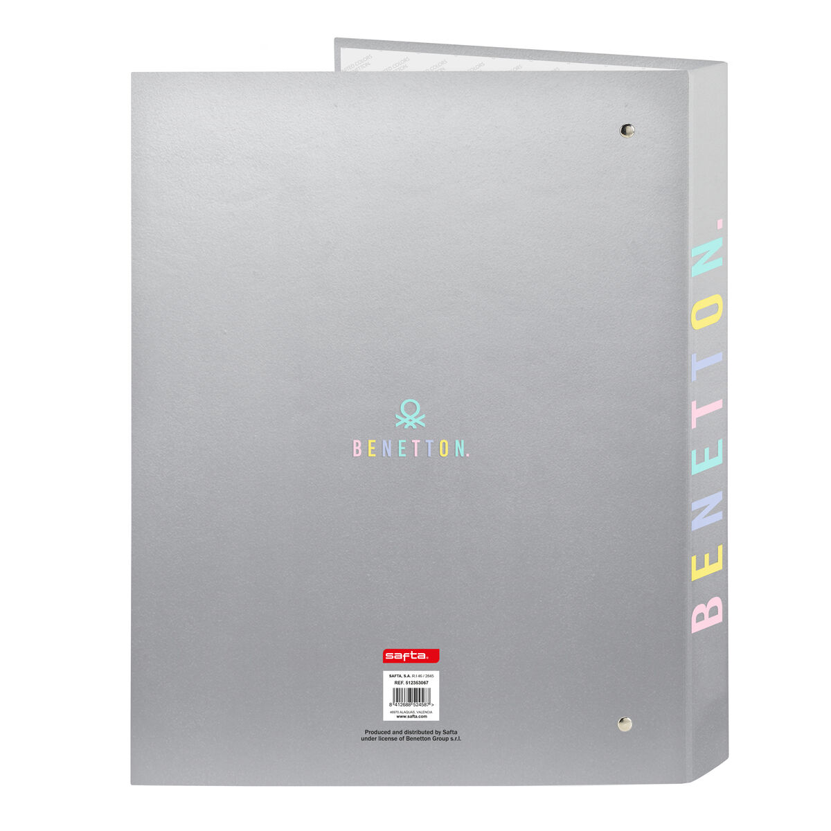 Ringpärm Benetton Silver Silvrig A4 26.5 x 33 x 4 cm - 2