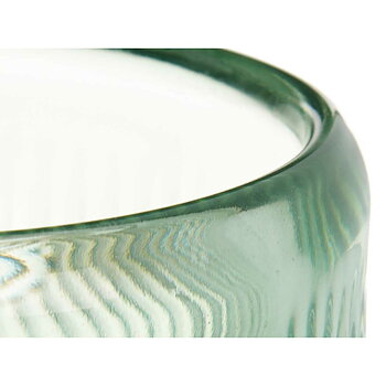 Ljusstakar Gift Decor Grön Glas 9 x 9,5 x 9 cm Ränder (12 antal)