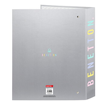 Ringpärm Benetton Silver Silvrig A4 27 x 33 x 6 cm