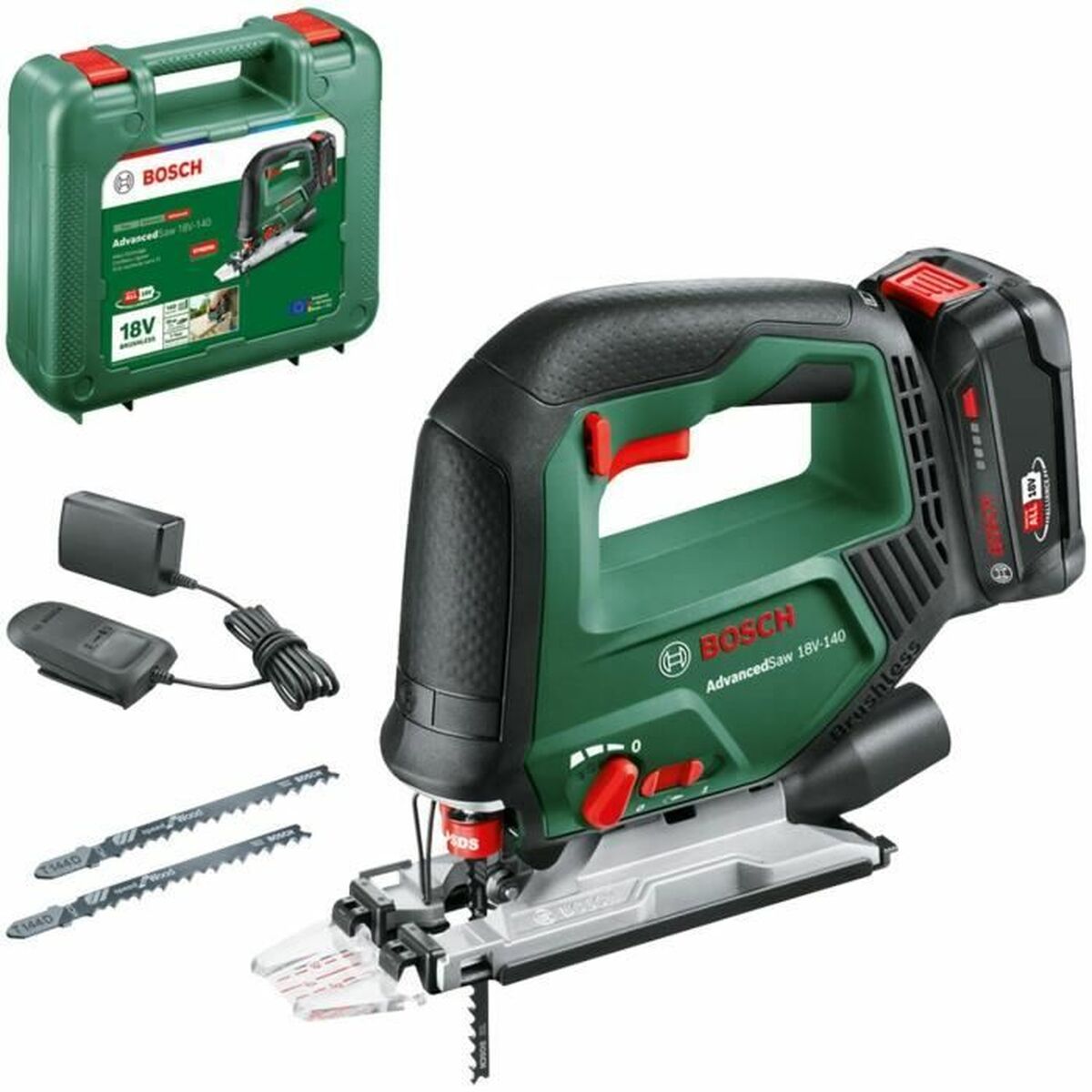 Sticksågar BOSCH jigsaw 18 V 11 X 29 X 34 CM 3000 rpm