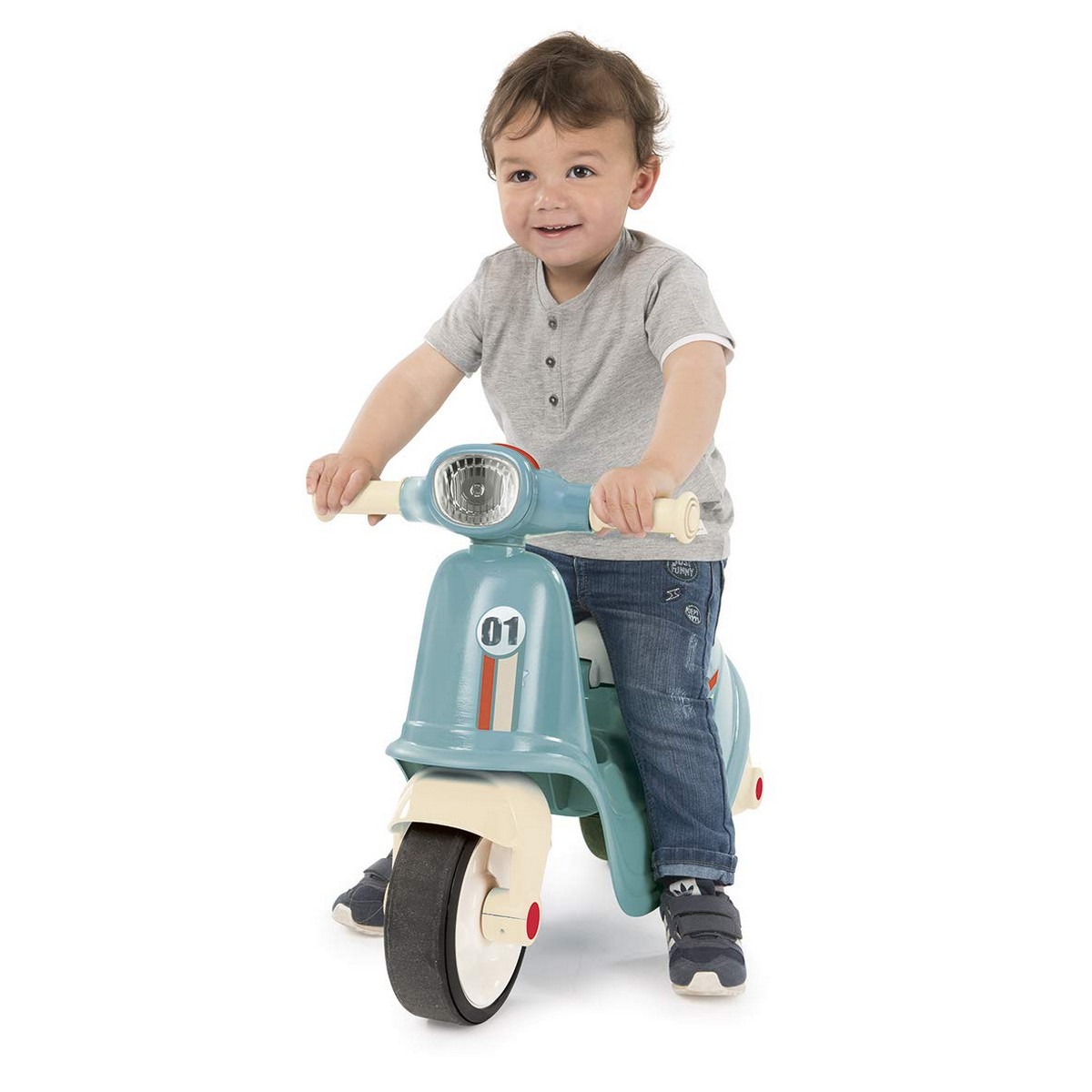 Trehjuling Smoby Scooter Blå Motorcykel - 3