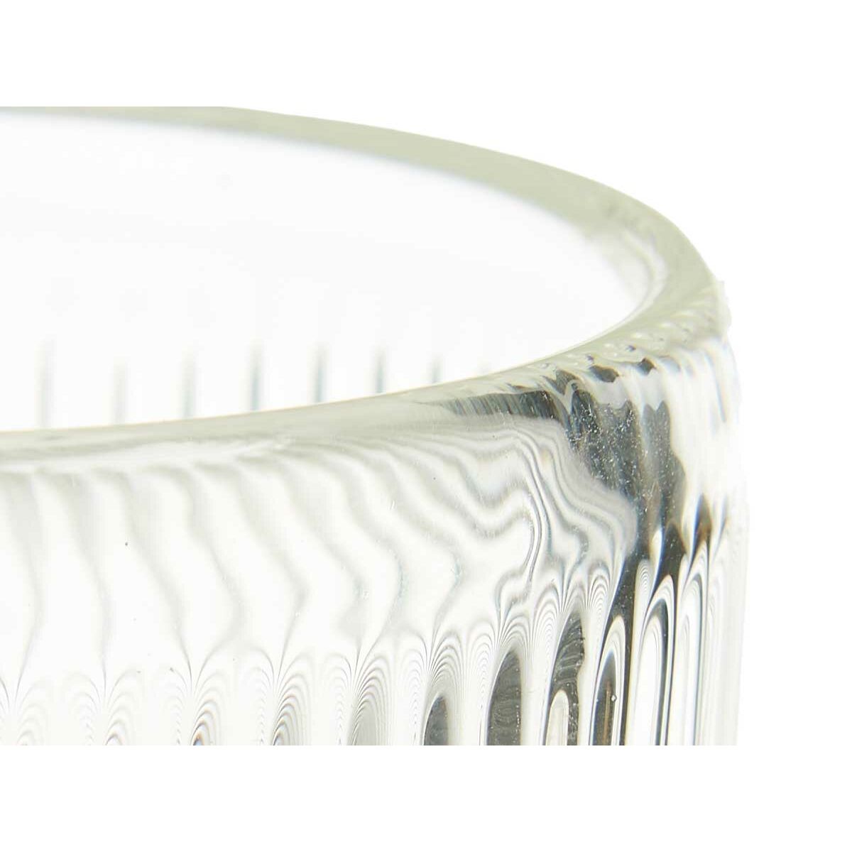 Ljusstakar Gift Decor Transparent Glas 7,5 x 7,8 x 7,5 cm Ränder (12 antal) - 2