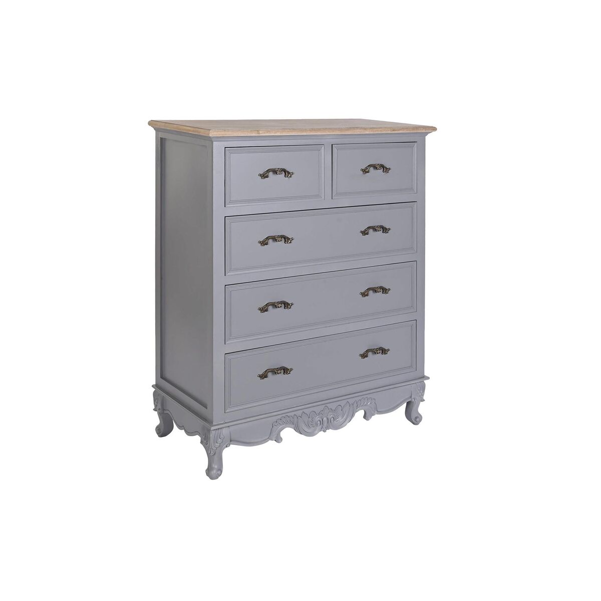 Kommod DKD Home Decor Grå Trä MDF (80 x 40 x 96 cm) - 5
