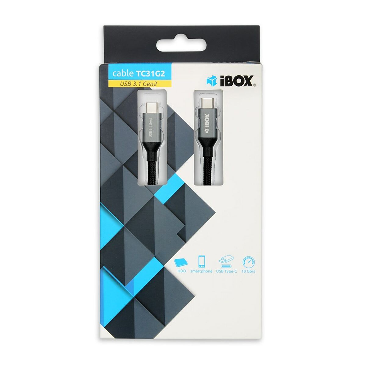 Kabel USB C Ibox IKUMTC31G2 Svart 0,5 m - 6