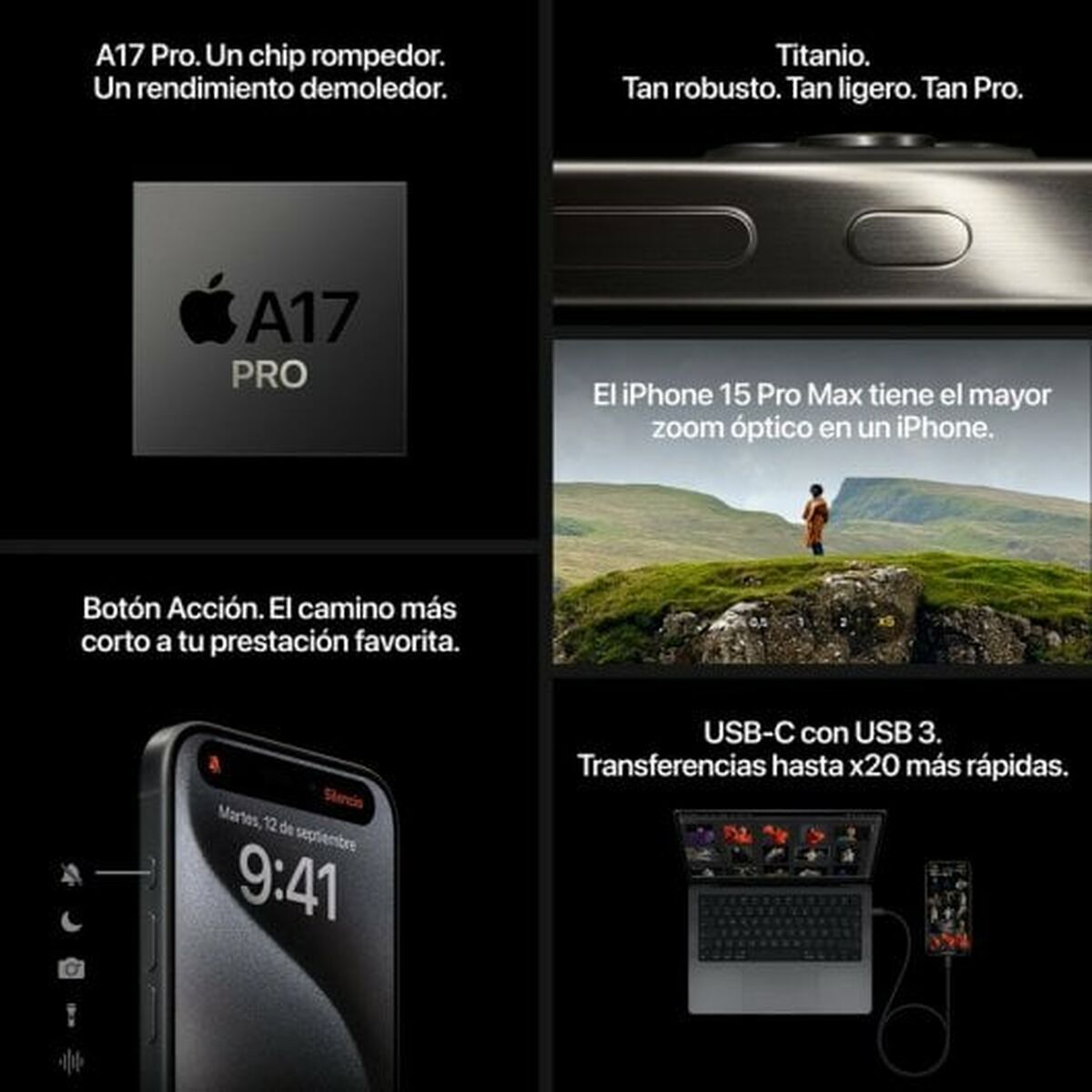 Smartphone Apple iPhone 15 Pro Max 6,7" 512 GB Titan - 7