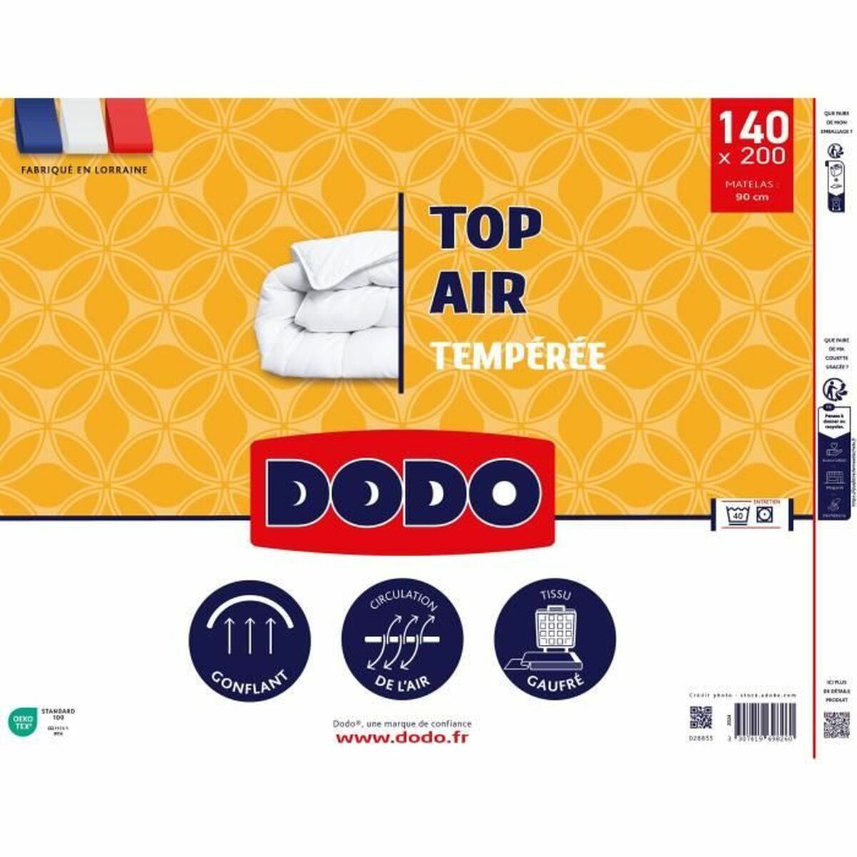 Täcke DODO Top Air Vit 300 g/m² 140 x 200 cm - 2