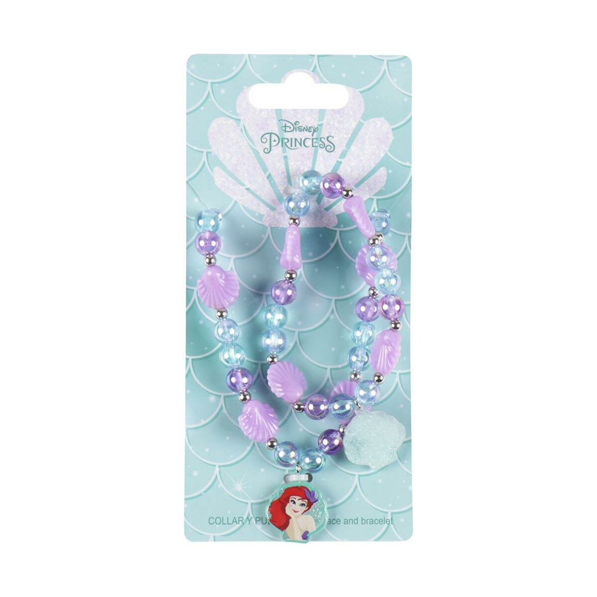 Necklace and Bracelets set Disney Princess Purpur 2 Delar