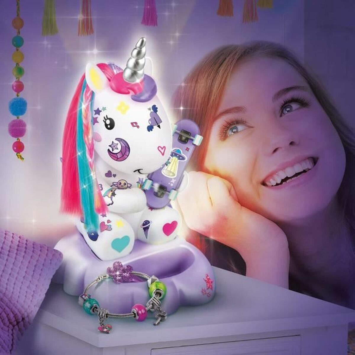 Lysande enhörning Canal Toys Cosmic Unicorn Lamp to Decorate Collector's Editio Multicolour - 3