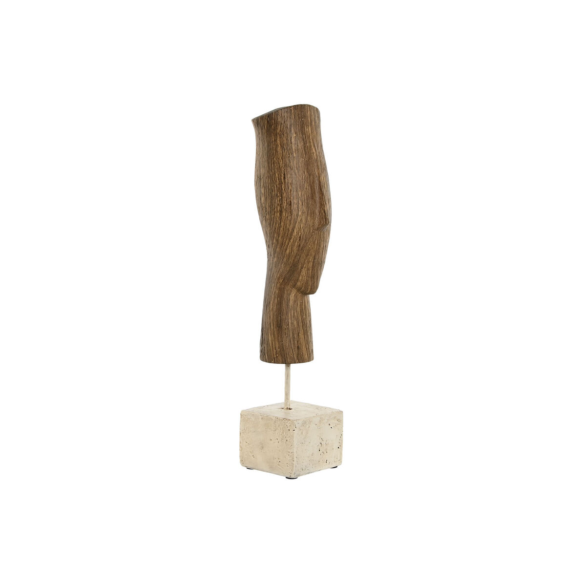 Prydnadsfigur Home ESPRIT Vit Brun Ansikte 8,5 x 8,5 x 37,5 cm