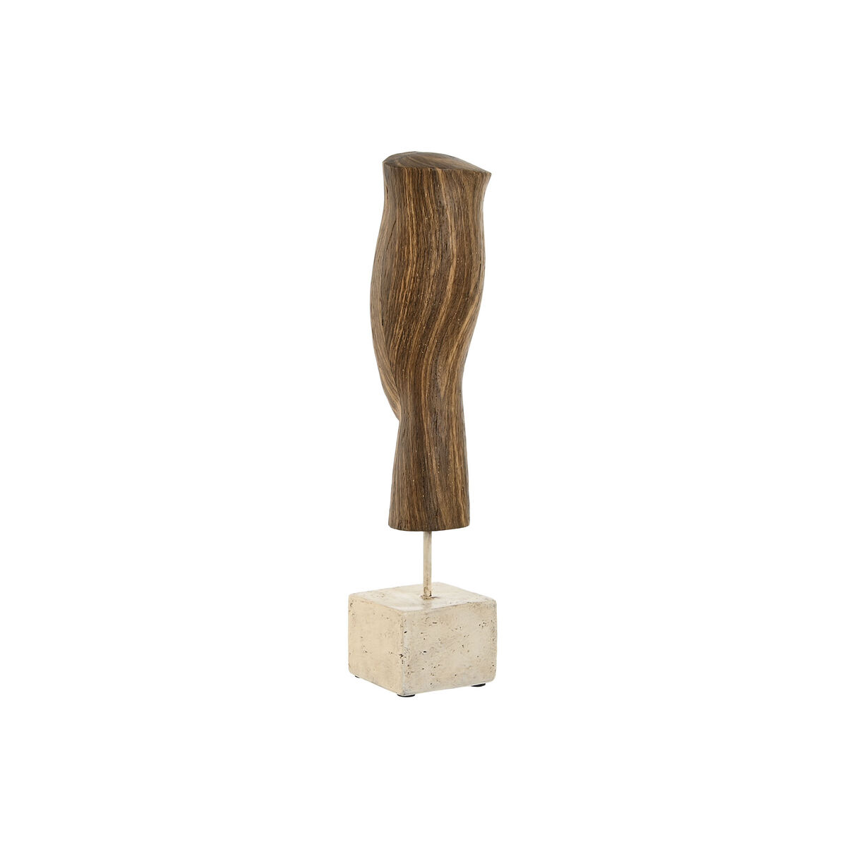 Prydnadsfigur Home ESPRIT Vit Brun Ansikte 8,5 x 8,5 x 37,5 cm - 2