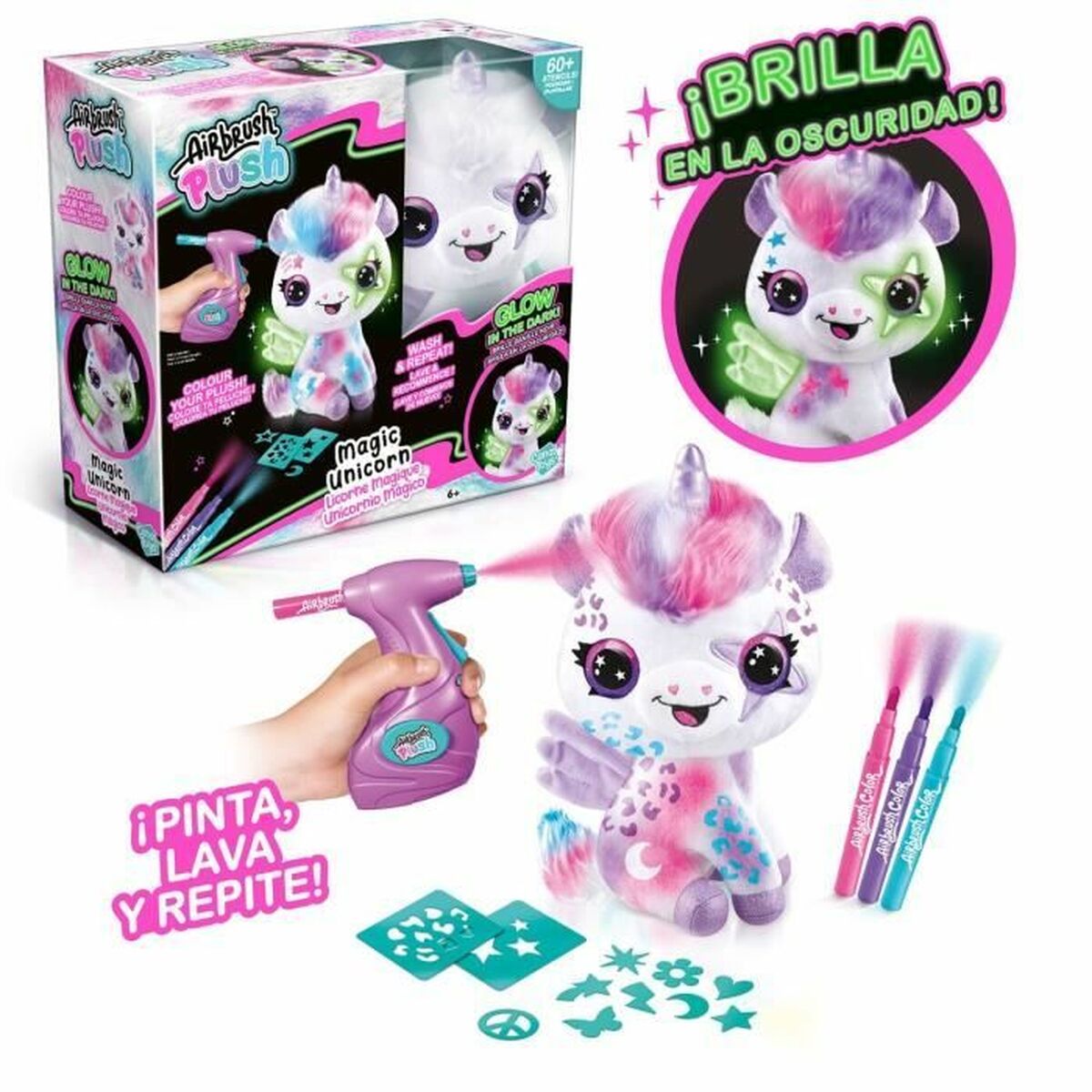 Lysande enhörning Canal Toys Vit Multicolour - 6