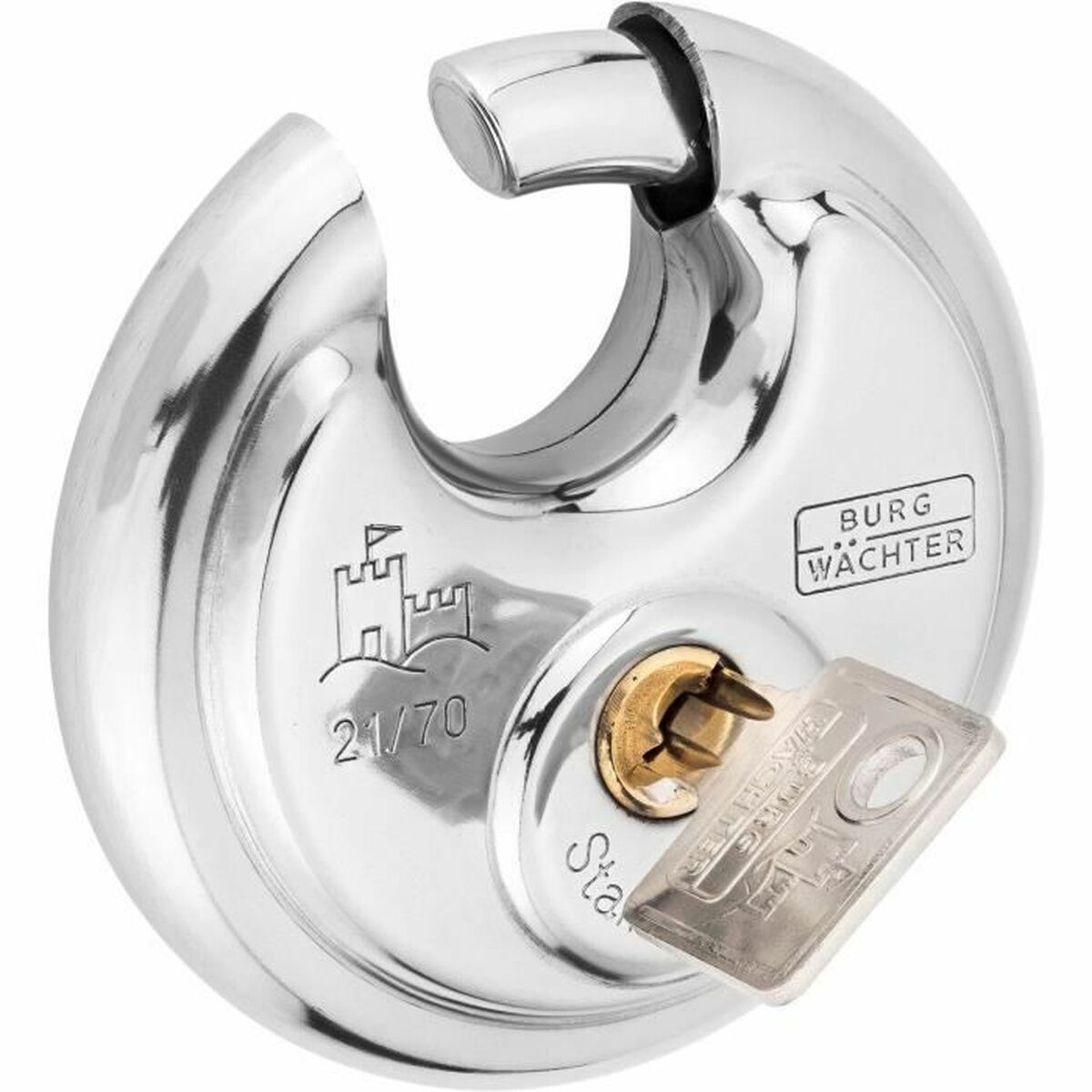 Hänglås med nyckel Burg-Wachter 21 70 SB Rostfritt stål - 2