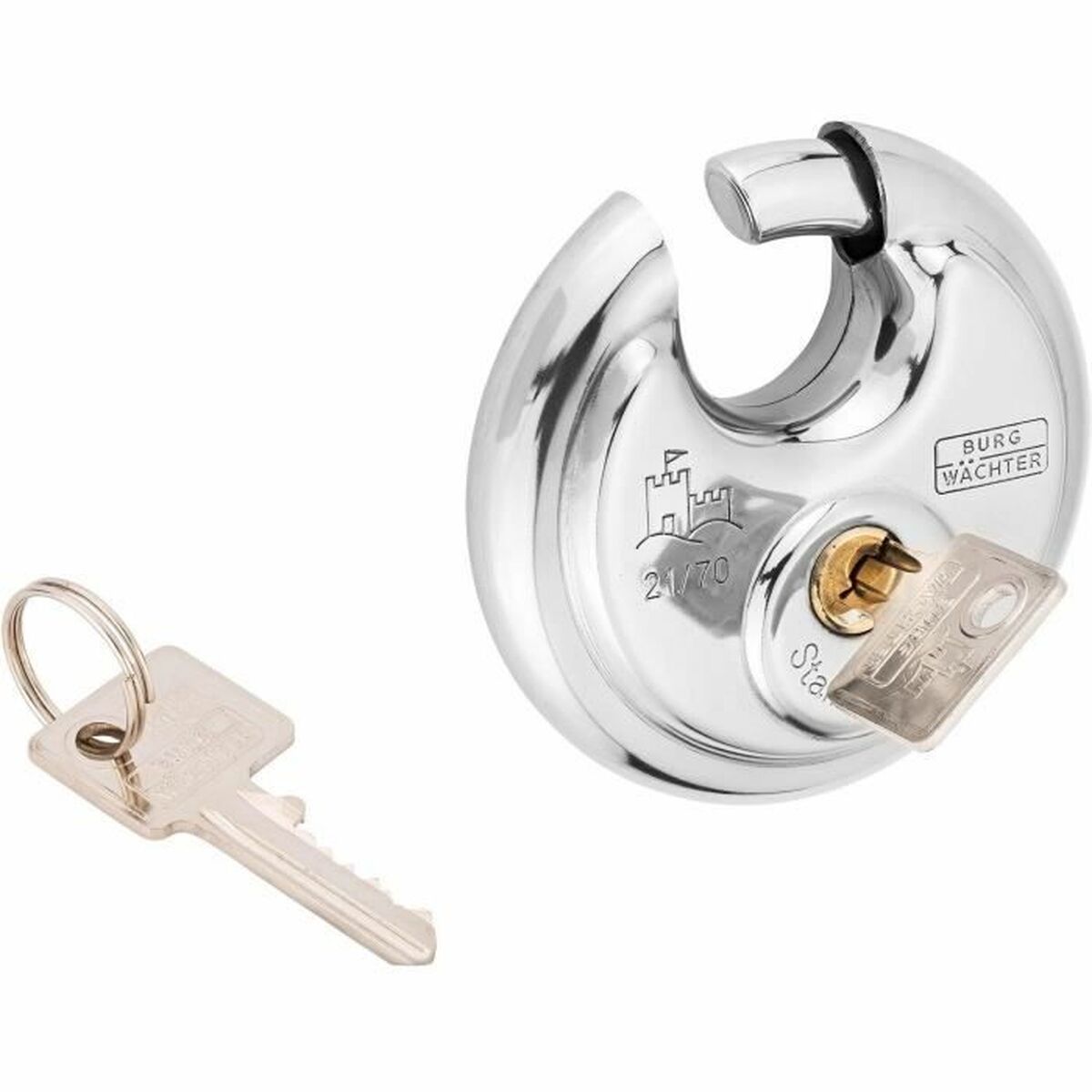 Hänglås med nyckel Burg-Wachter 21 70 SB Rostfritt stål - 5