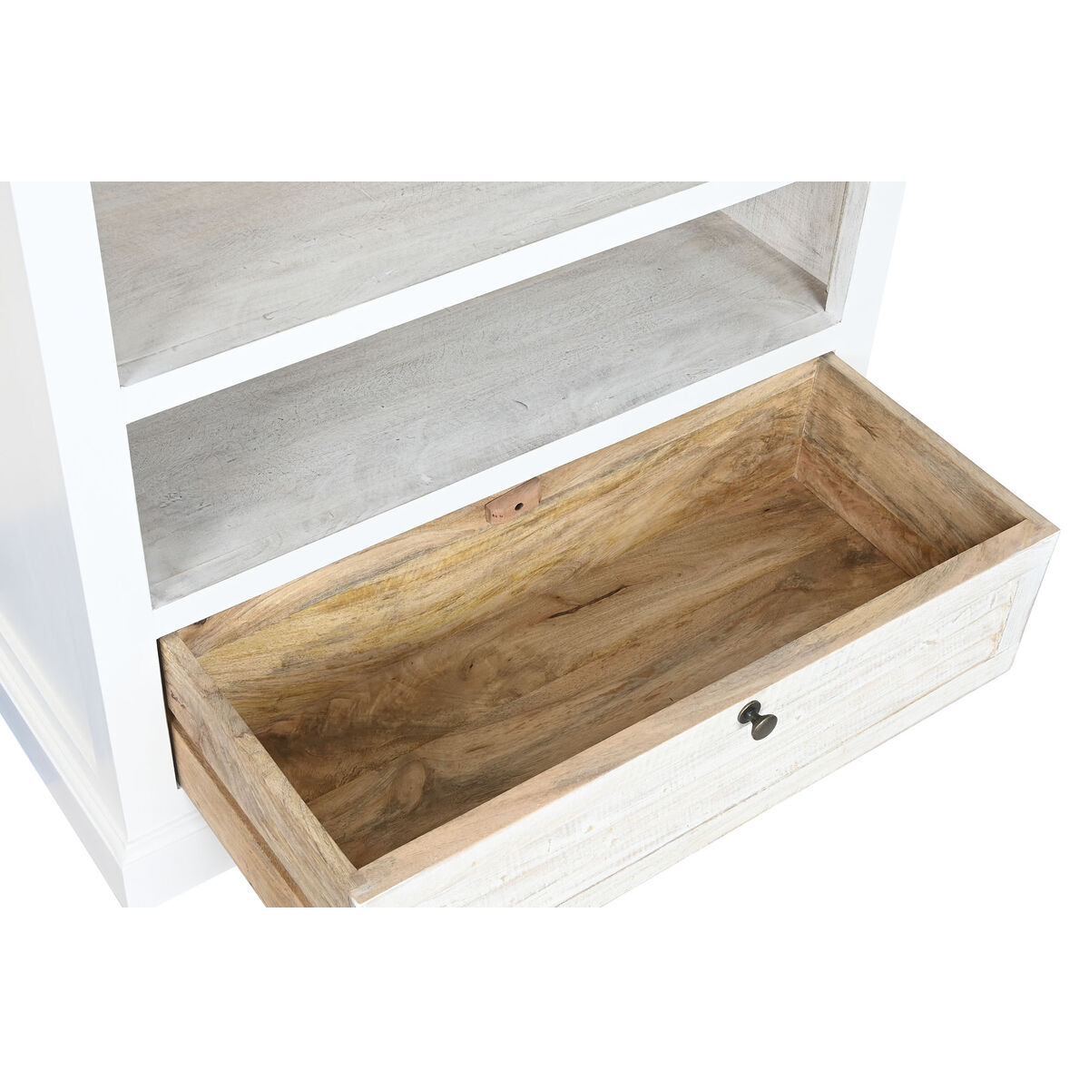 Bokhylla Home ESPRIT Vit Mangoträ 90 x 40 x 180 cm - 3