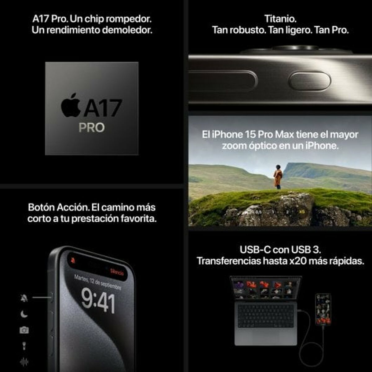 Smartphone Apple iPhone 15 Pro 6,43" 1 TB Titan - 7